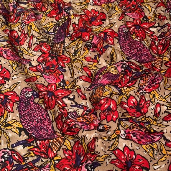 Vintage Tropical Bird Print Skirt - Picture 3 of 5